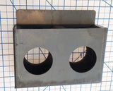 WELDANDFABSHOP 2 Inch Double Hole Lock Box w/Flange