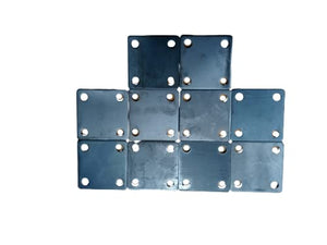 WELDANDFABSHOP 10 Pcs of Hot Rolled Steel Base Plate 3" X 3" with 4 Holes and Rounded Corners