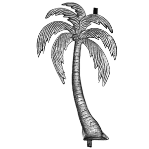 Decorative Aluminum Cast Left Palm Tree Style 235