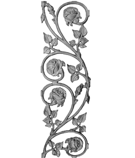 Decorative Aluminum Cast Rose V5