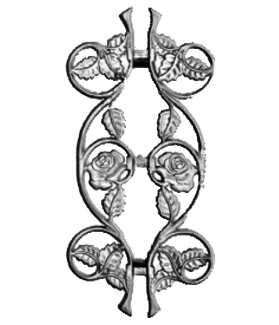 Decorative Aluminum Cast Rose V4