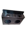 WELDANDFABSHOP Gate Lockbox Double Hole Weldable Steel 6 3/4" x 4 3/8" x 1 1/2" Unpainted